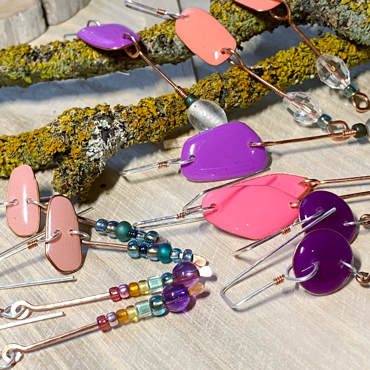 Beaded Drop Earrings | Rainbow