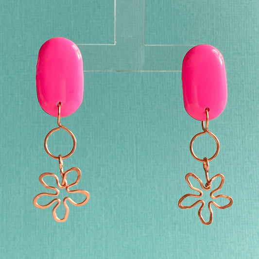 Copper Flowers | Bright Pink