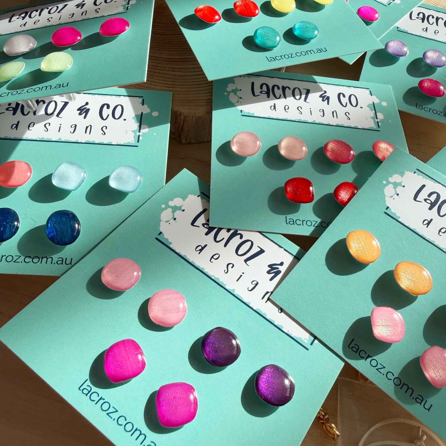 Stud Earring Sets | Peach Blue