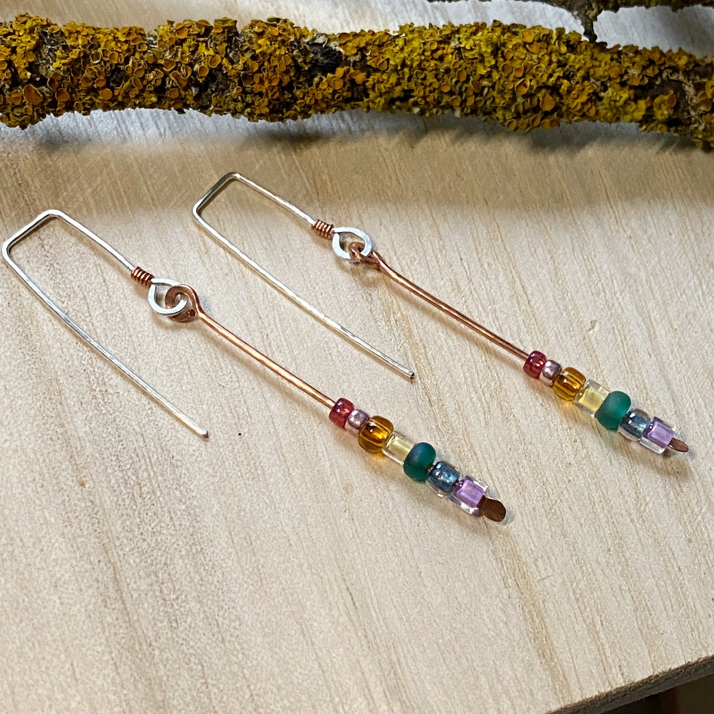 Beaded Drop Earrings | Rainbow
