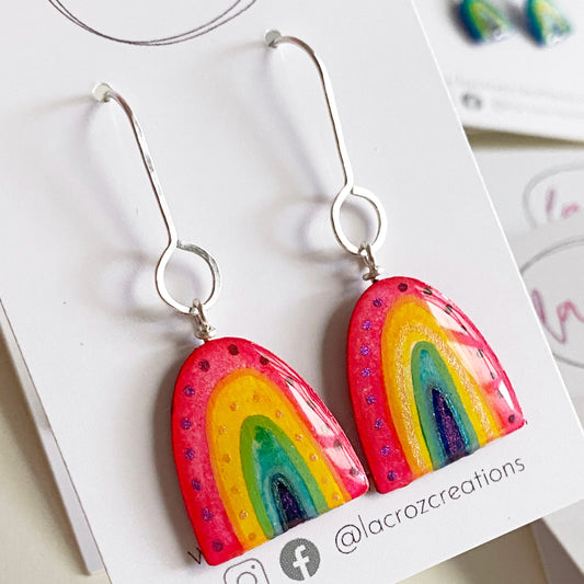 Rainbows | Silver Filled - Midi Size Earrings