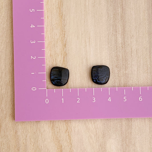 Small Stud Earrings | Black