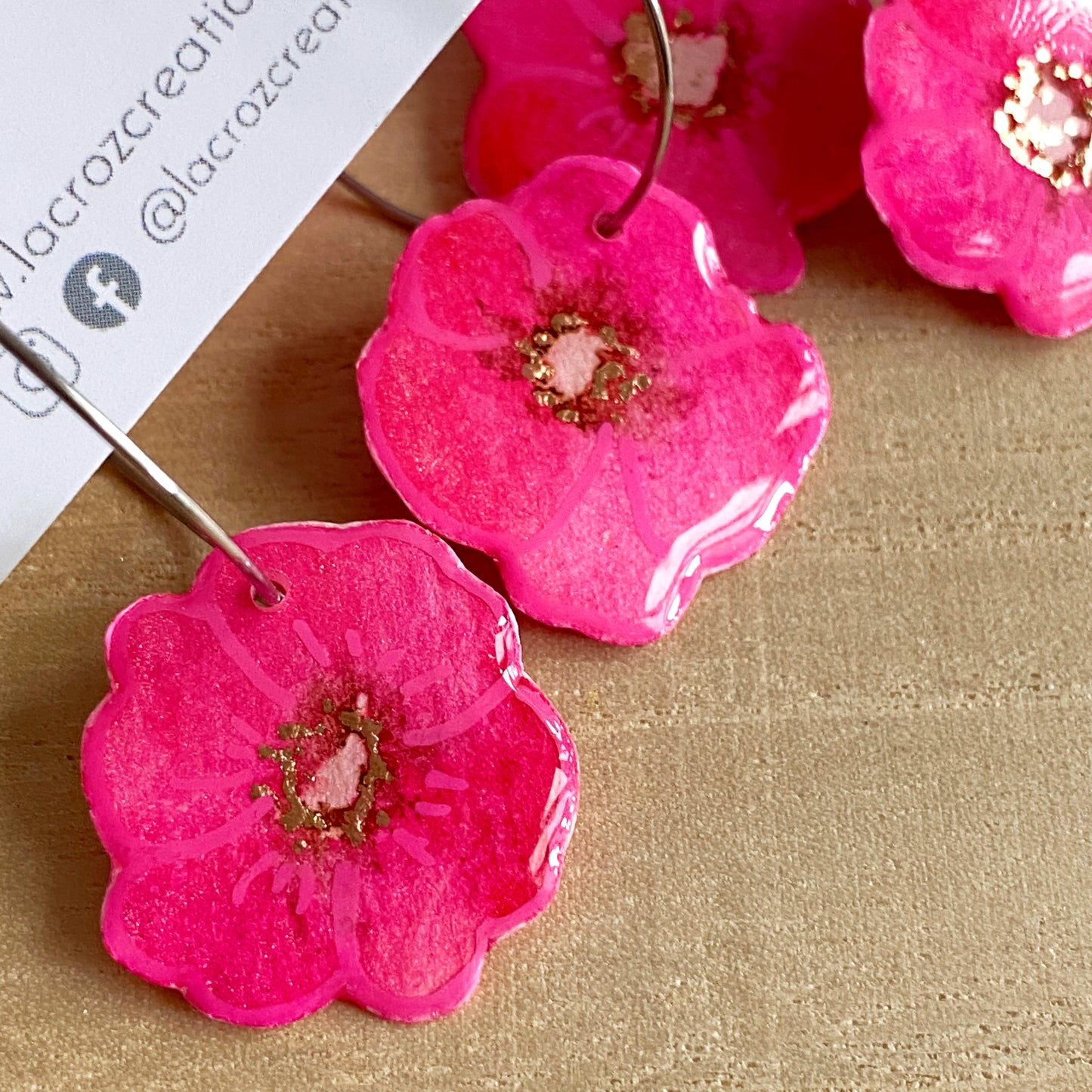 Floral Blooms | Hoop Earrings - Midi