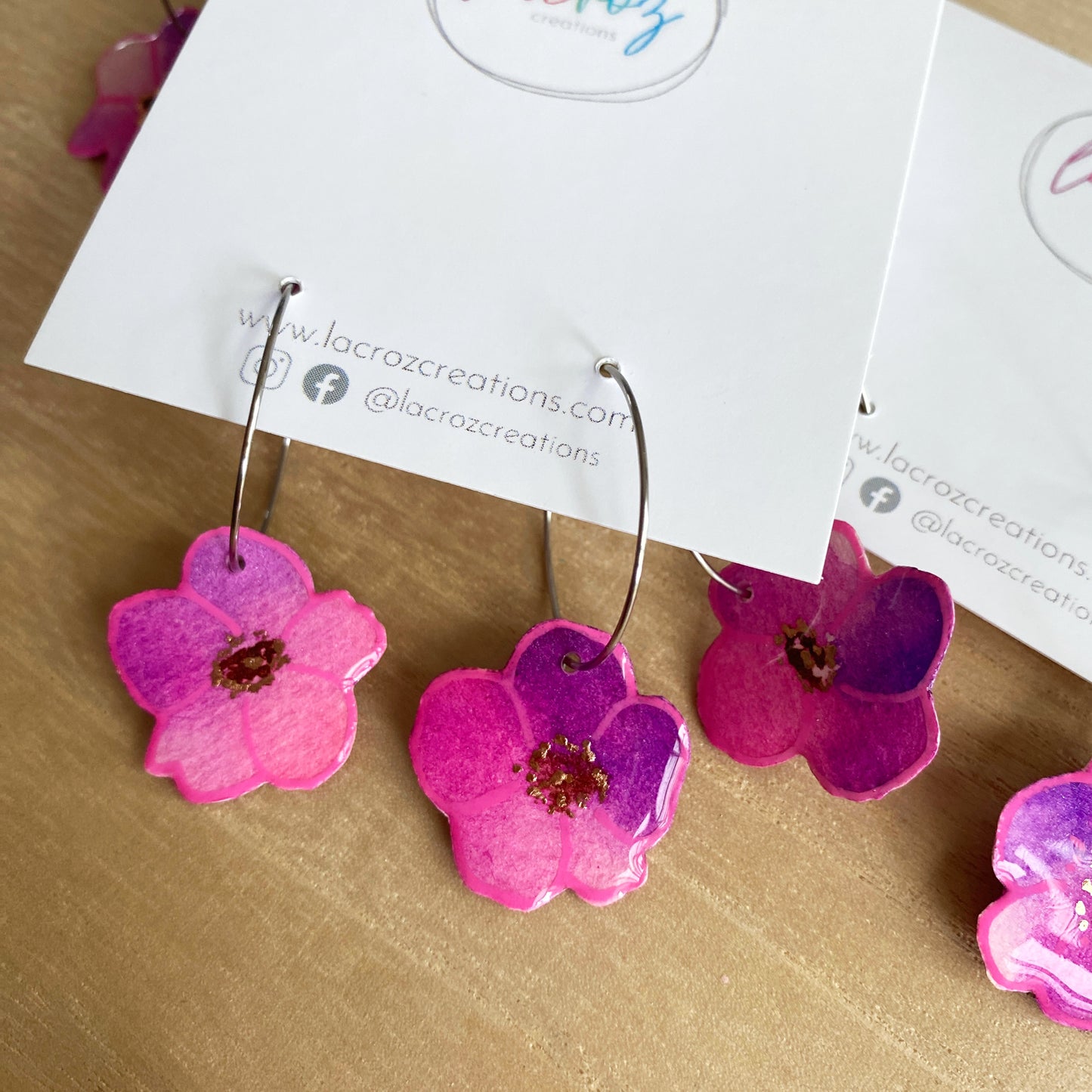 Floral Blooms | Hoop Earrings - Midi