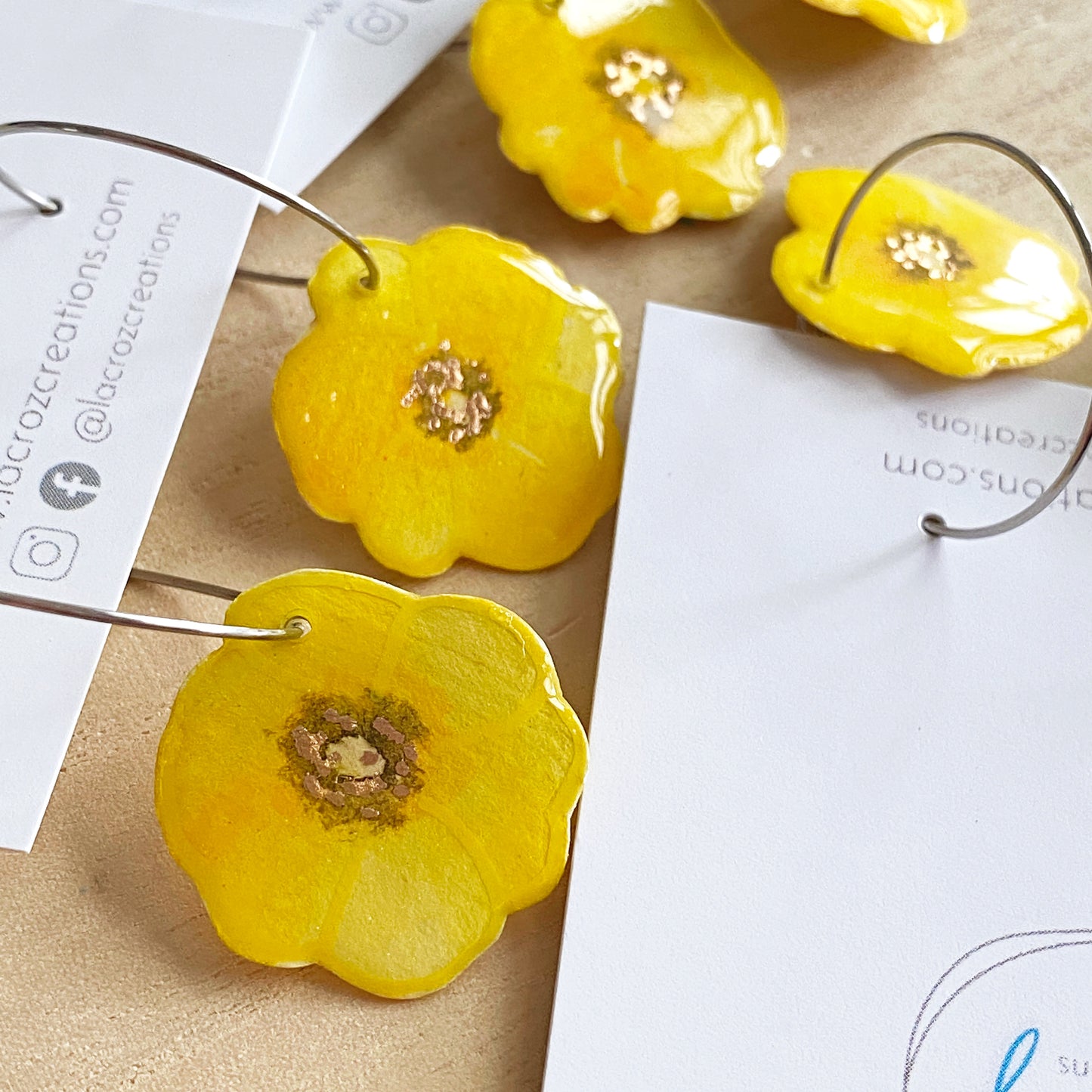 Floral Blooms | Hoop Earrings - Midi