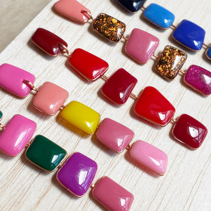 Abbie | Shades of Pink & Yellow Dangle Earrings