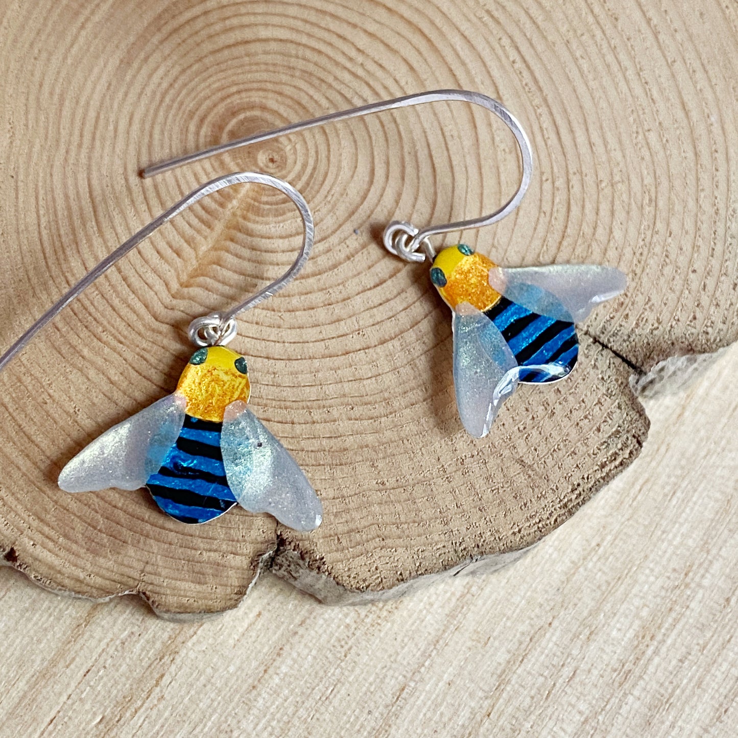 Australian Blue Banded Bee Earrings | dangle