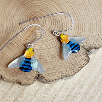 Australian Blue Banded Bee Earrings | dangle