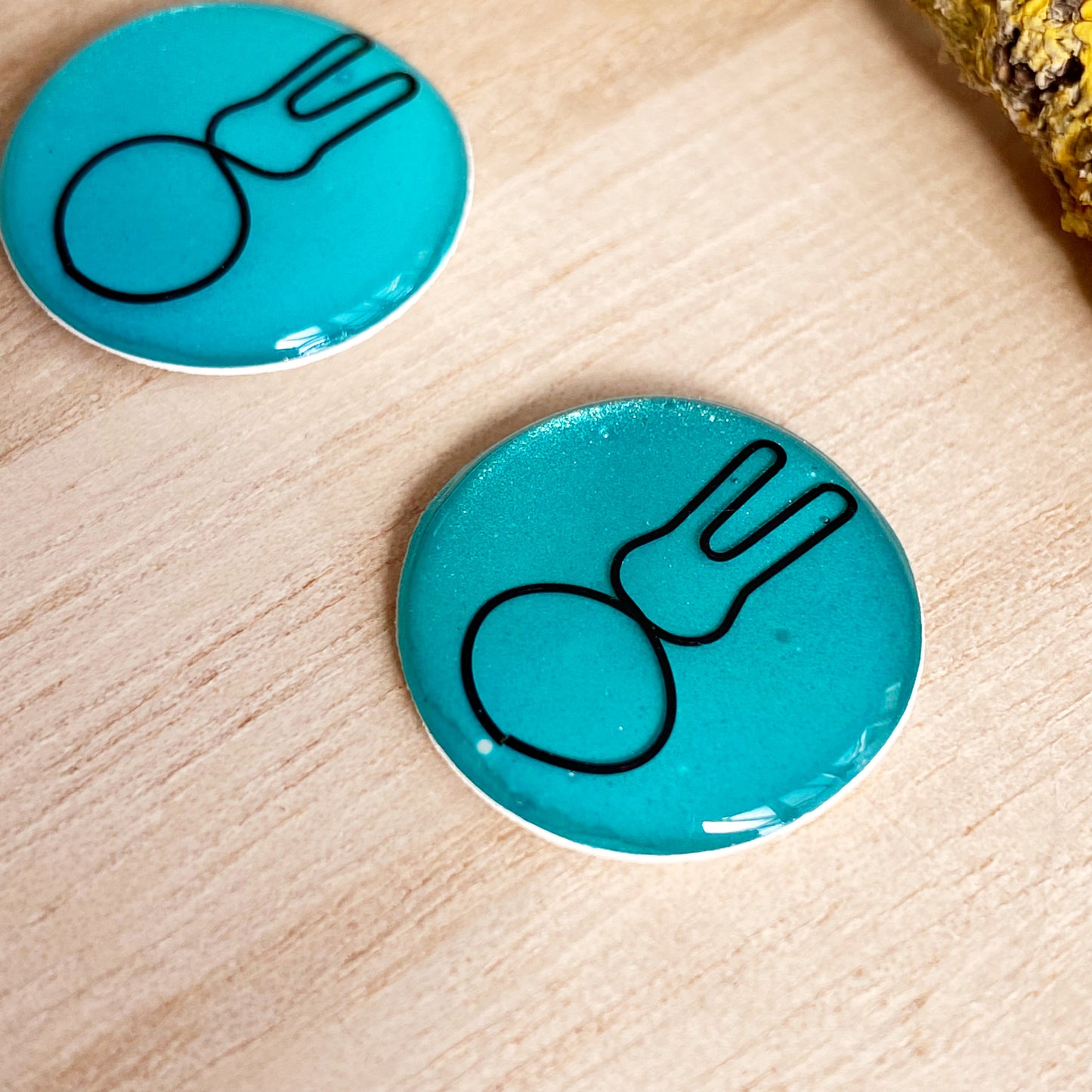 Easter Bunny Wire Art Earrings | Blue