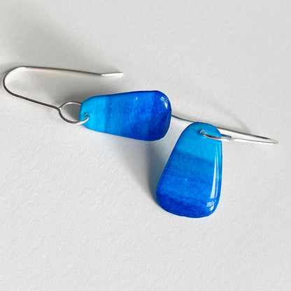 Candy Drops | Blue Ombre Stripe Earrings