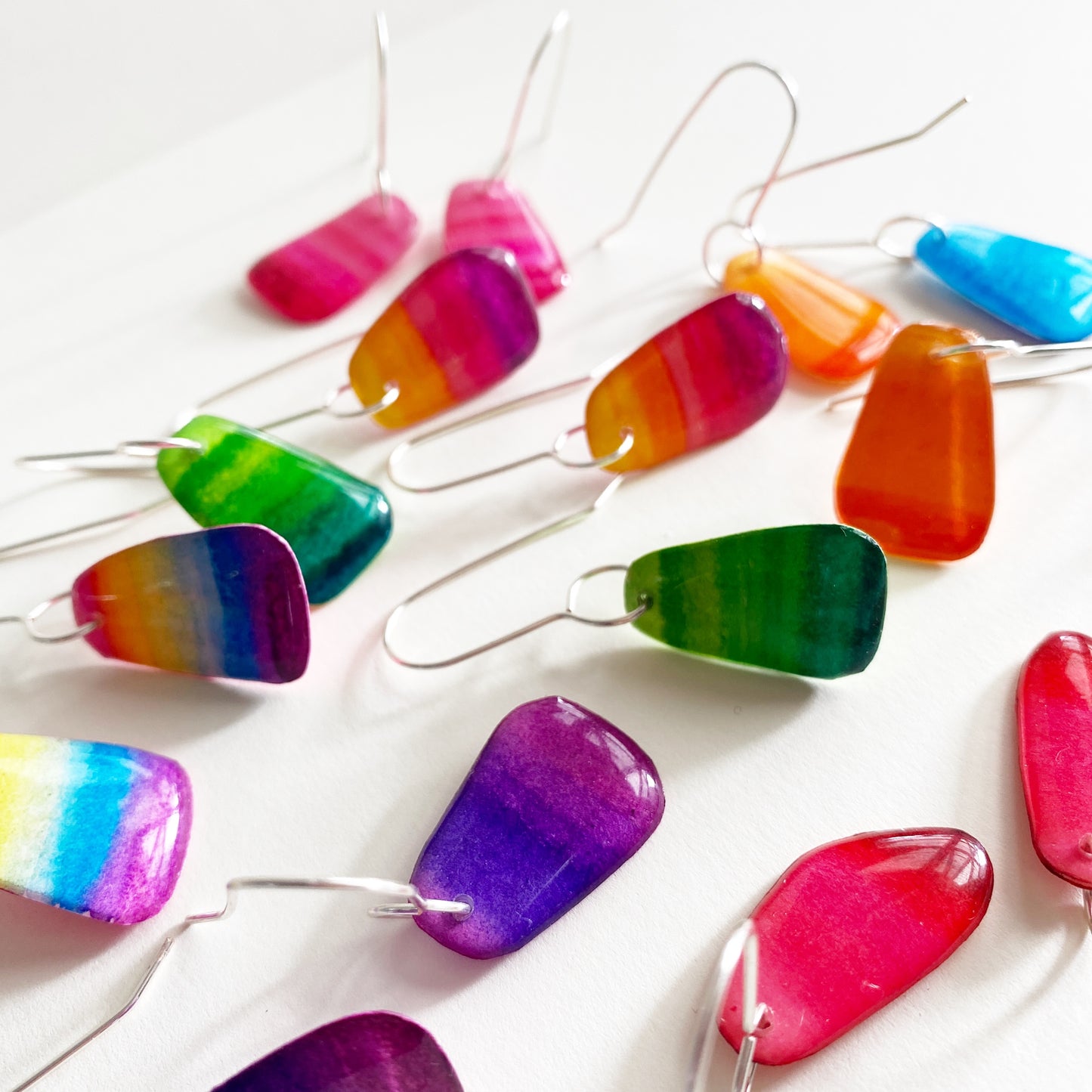 Candy Drops | Orange Ombre Stripe Earrings