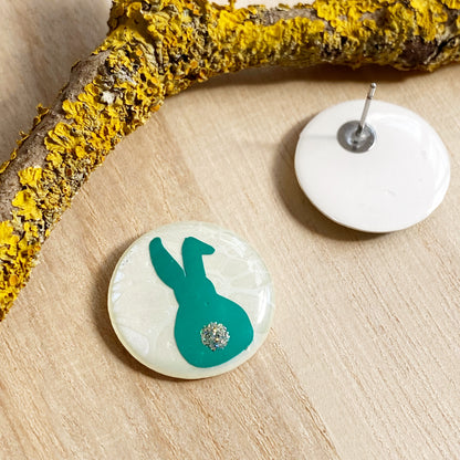Easter Bunny Earrings | Green