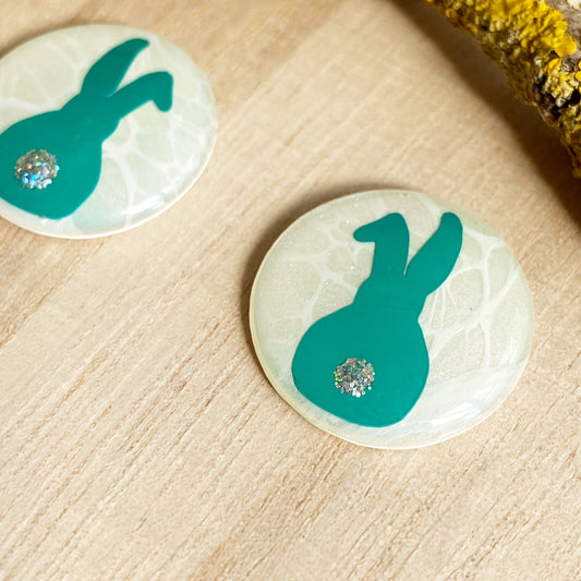 Easter Bunny Earrings | Green