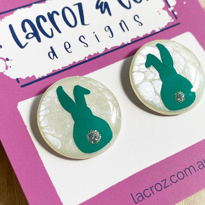 Easter Bunny Earrings | Green