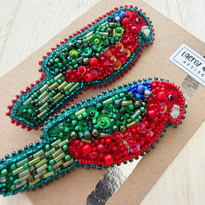King Parrot | Beaded Brooch