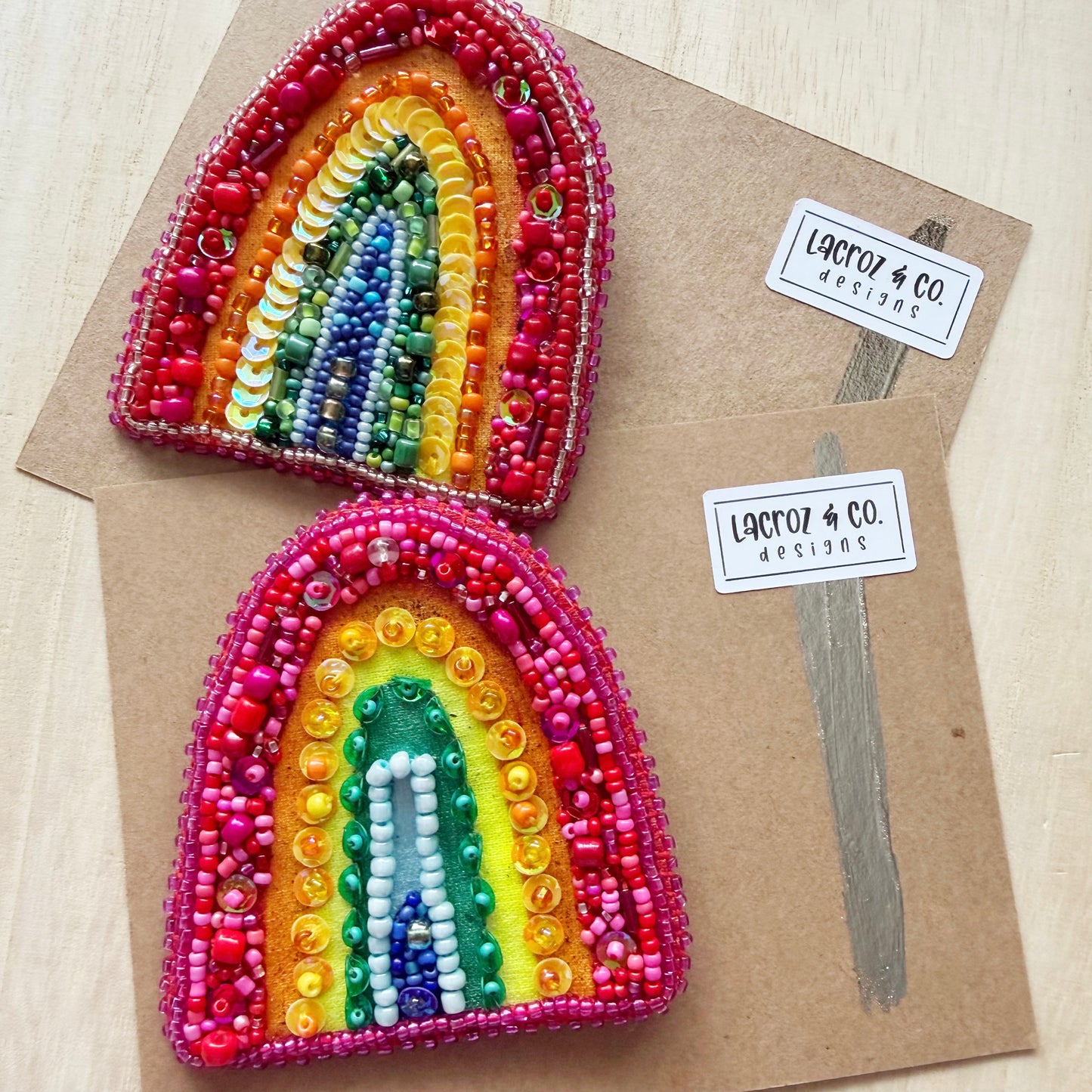 Rainbow | Beaded Brooch