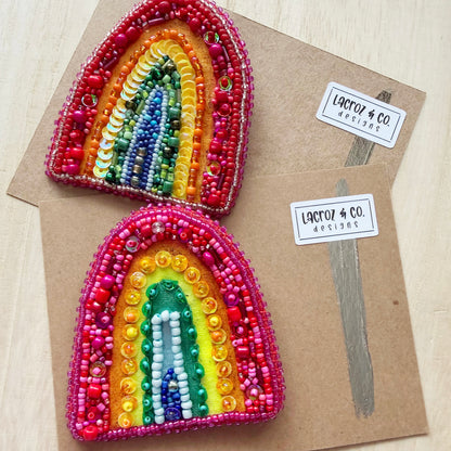 Rainbow | Beaded Brooch