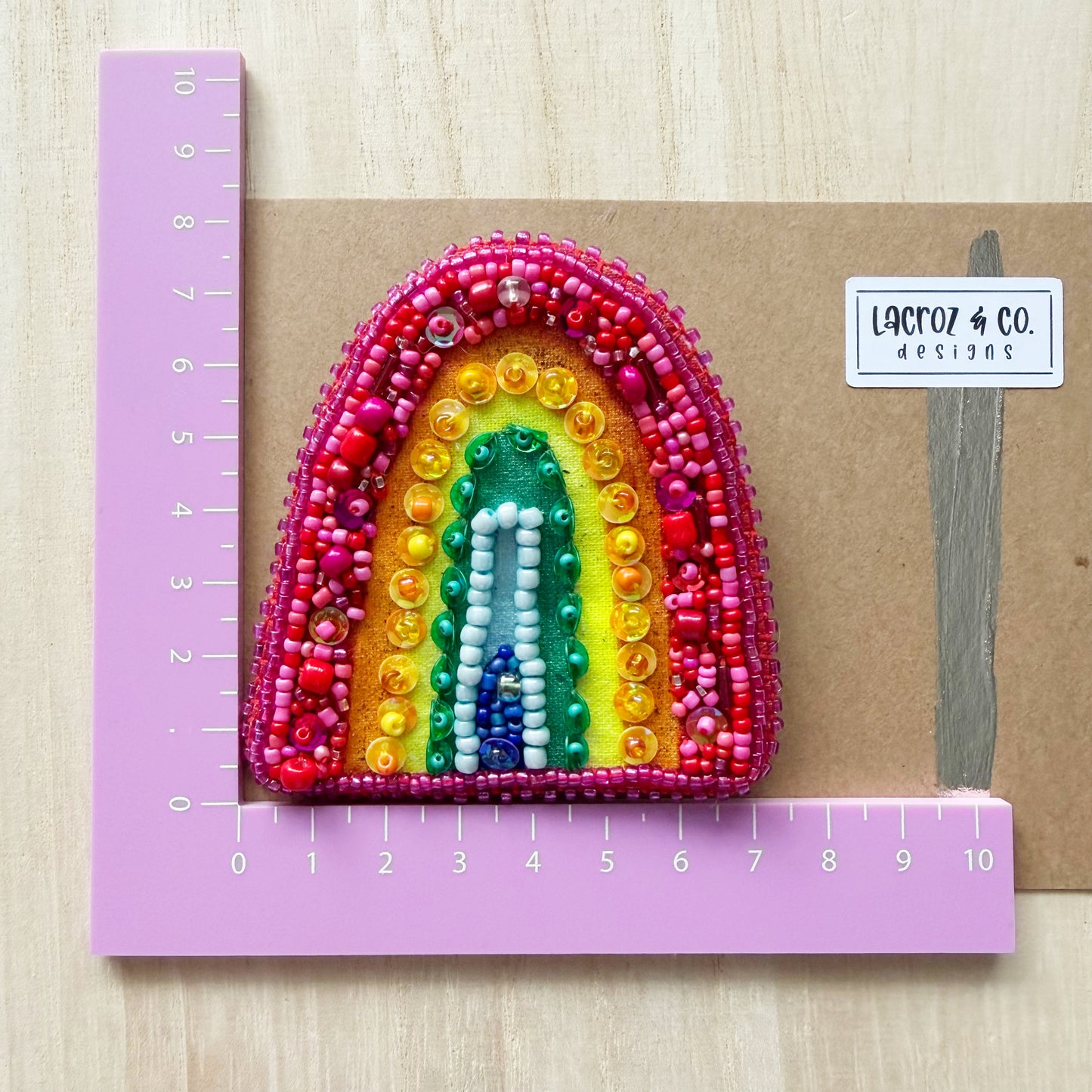 Rainbow | Beaded Brooch