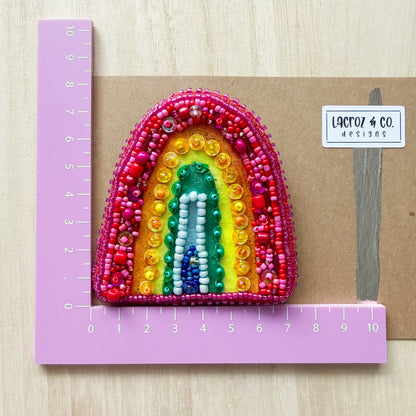 Rainbow | Beaded Brooch