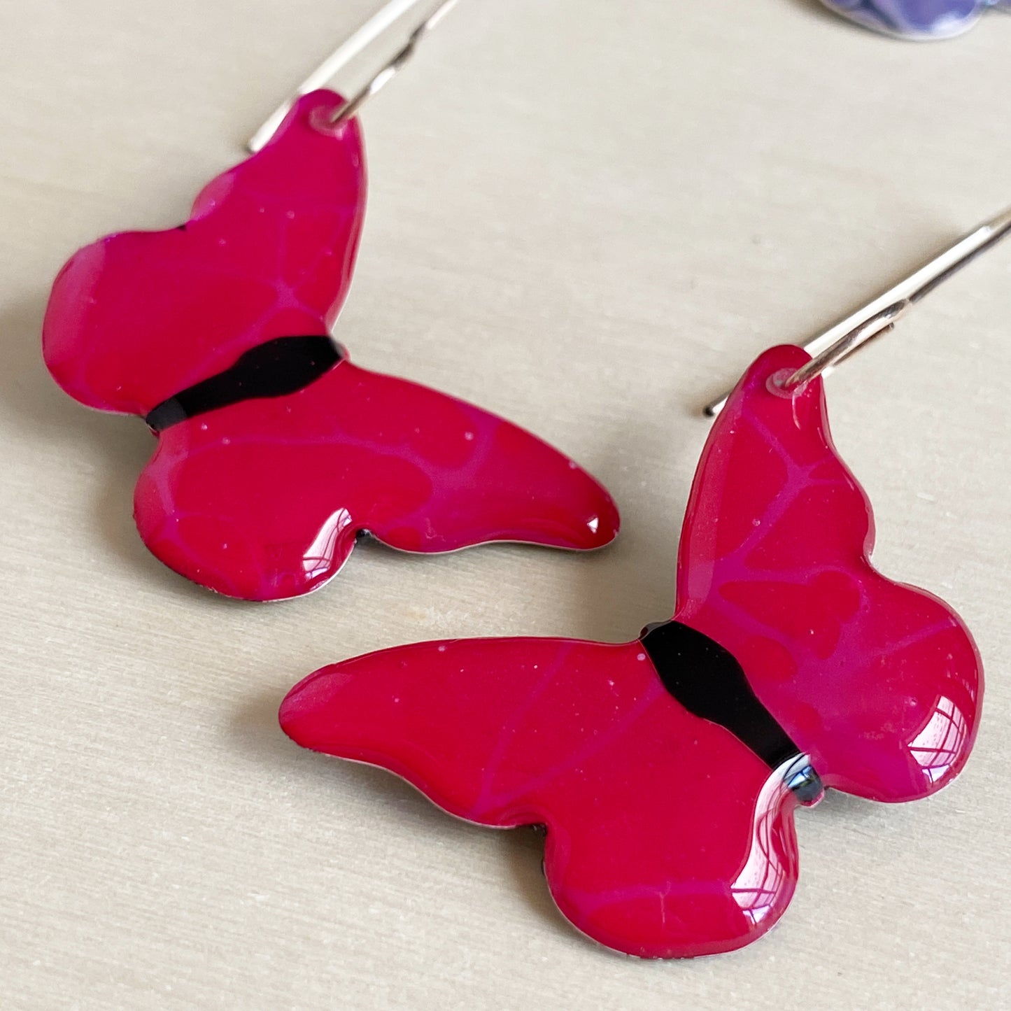 Butterfly Earrings | Pink | grand size