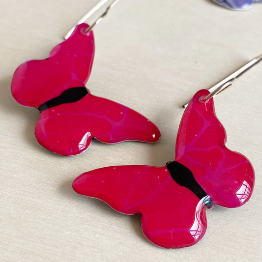 Butterfly Earrings | Pink | grand size
