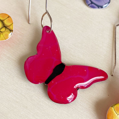 Butterfly Earrings | Pink | grand size