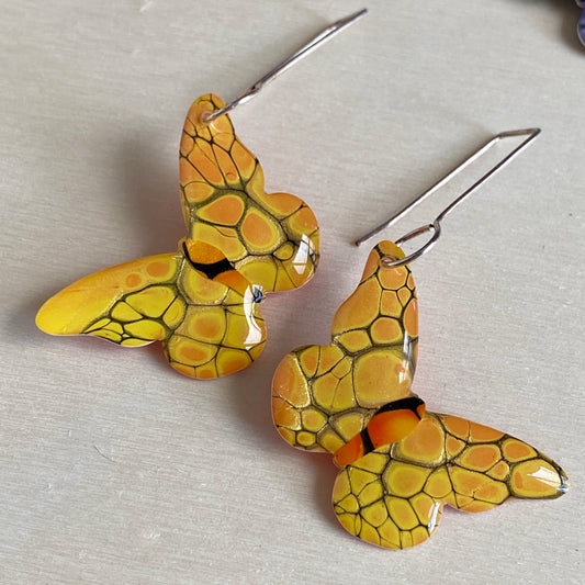 Butterfly Earrings | Yellow | grand size
