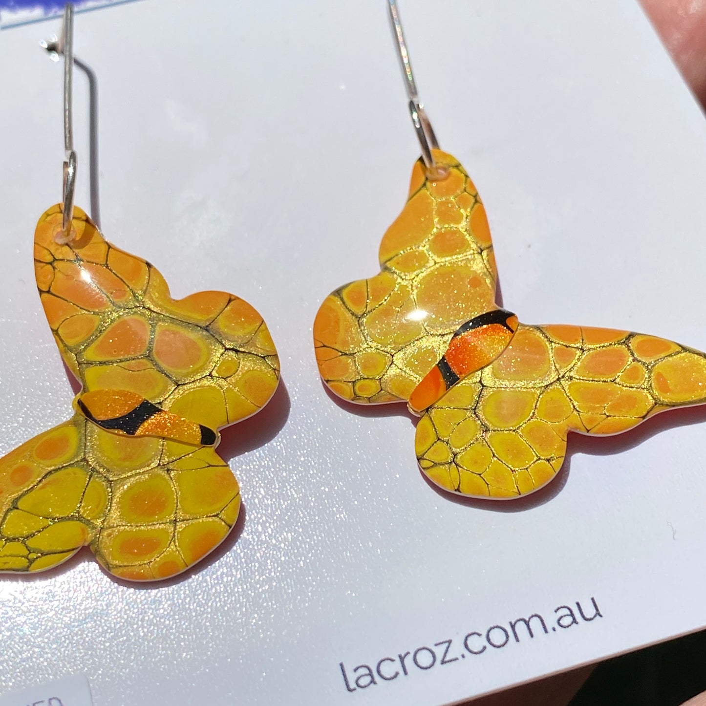 Butterfly Earrings | Yellow | grand size