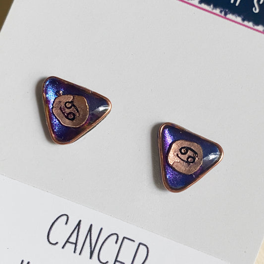Zodiac Star Sign Earrings | Cancer