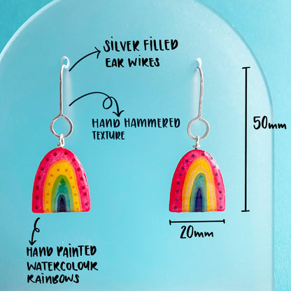 Rainbows | Silver Filled - Midi Size Earrings