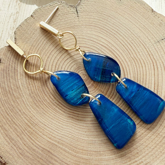 Amalfi | Dangle Earrings | Navy Blue