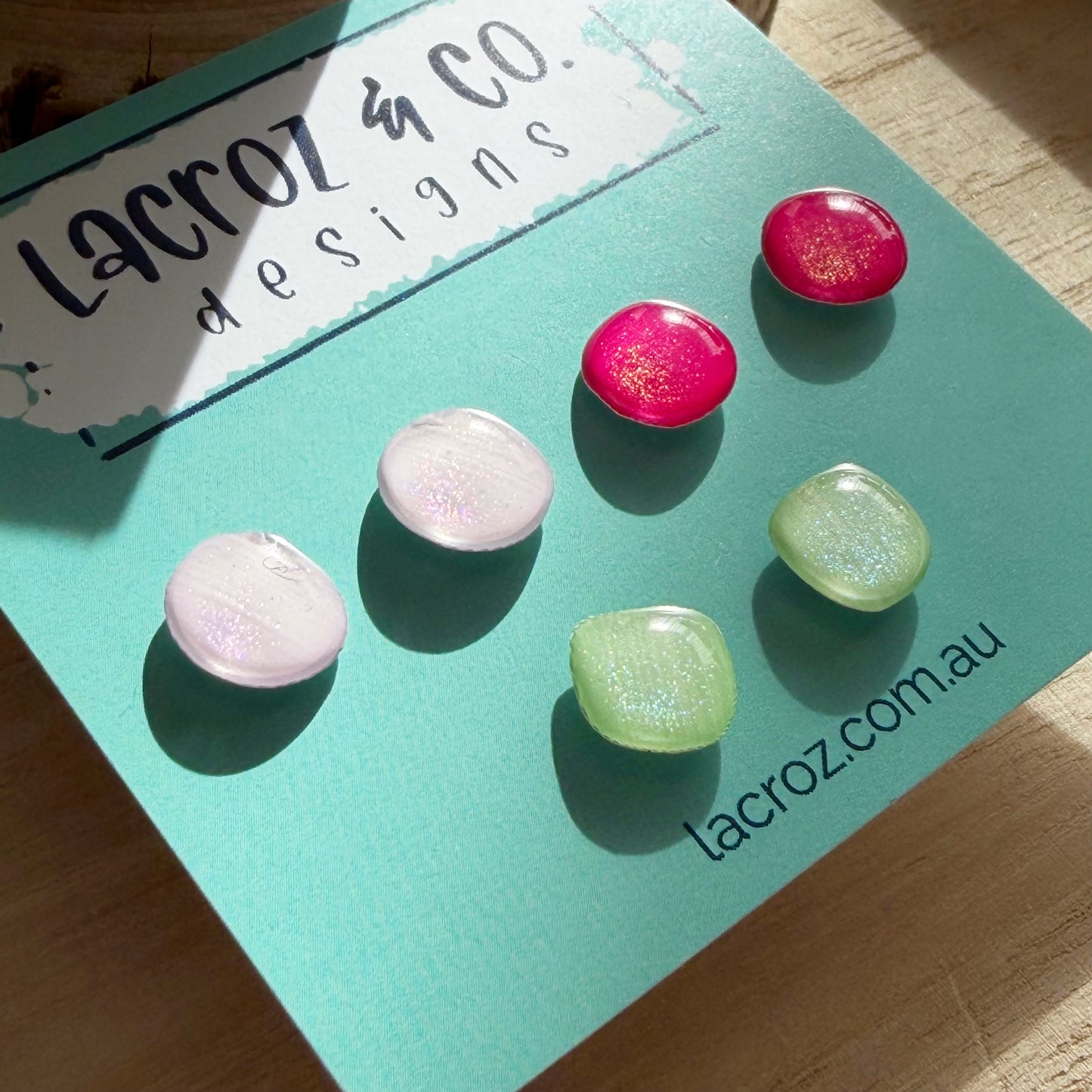 Stud Earring Sets | Pink Mint Green