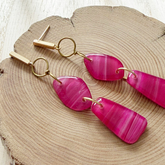 Amalfi | Dangle Earrings | Pink