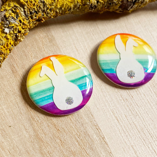 Easter Bunny Earrings | Rainbow