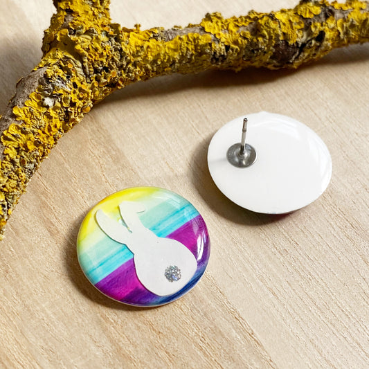 Easter Bunny Earrings | Rainbow