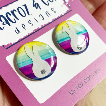 Easter Bunny Earrings | Rainbow