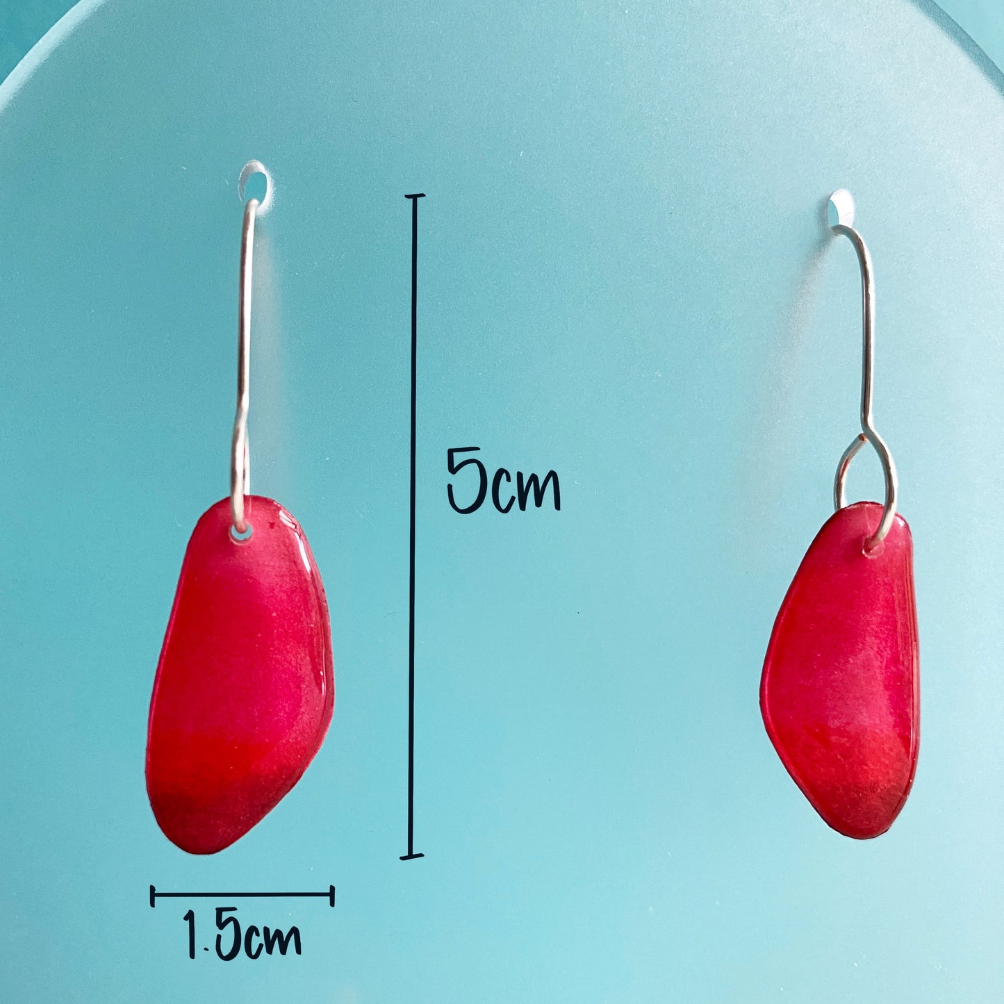 Candy Drops | Red Ombre Stripe Earrings