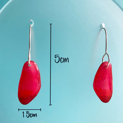 Candy Drops | Red Ombre Stripe Earrings