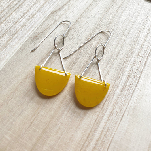 Iris | Mustard Yellow Dangles