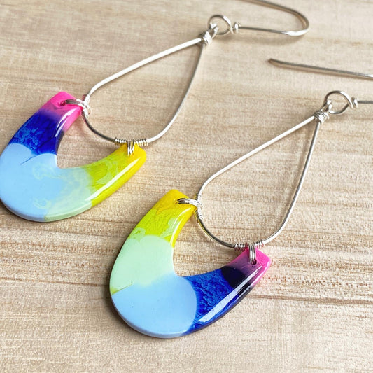 Iris | Rainbow Long Teardrop