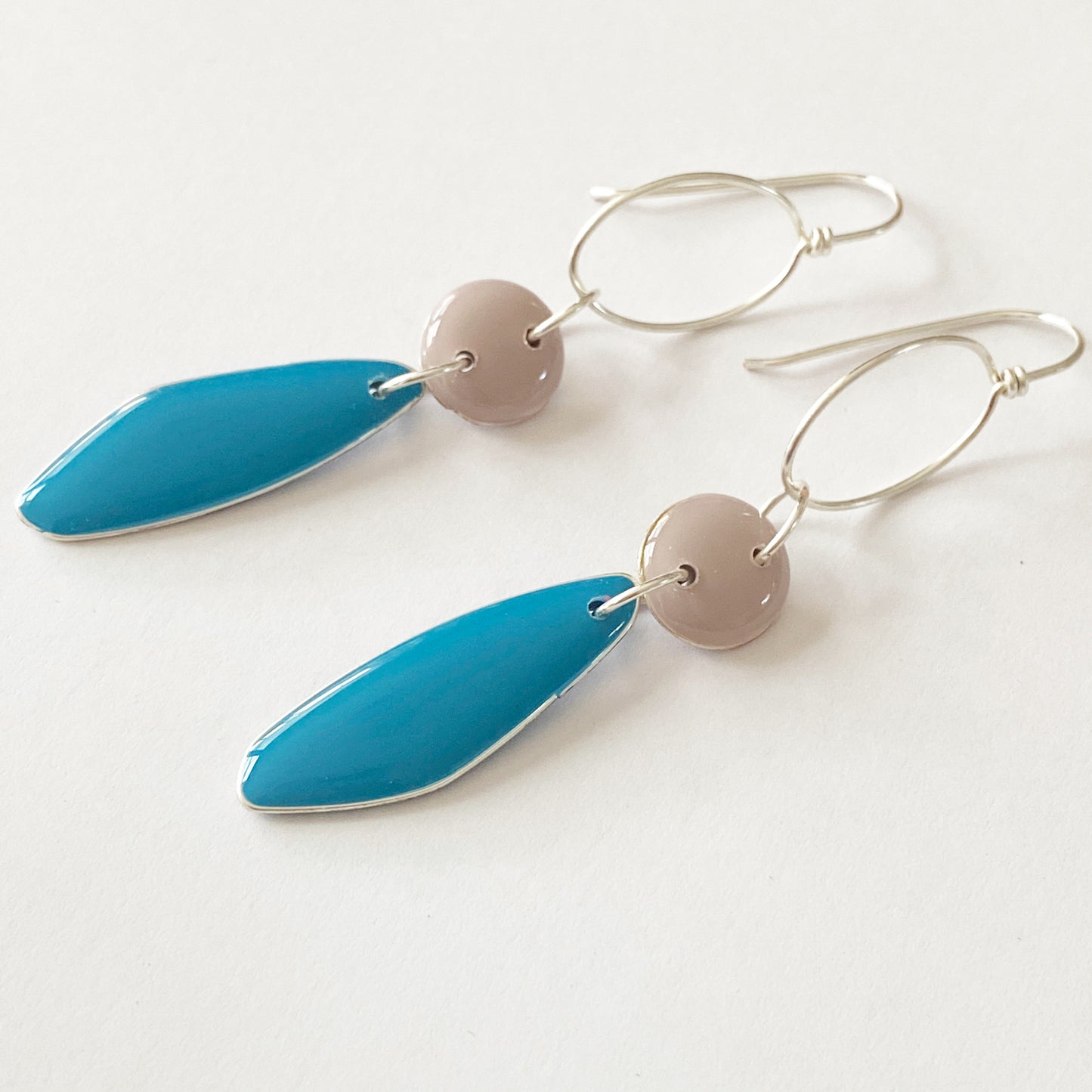 Amalfi | Silver Dangle | Blue & Grey Earrings