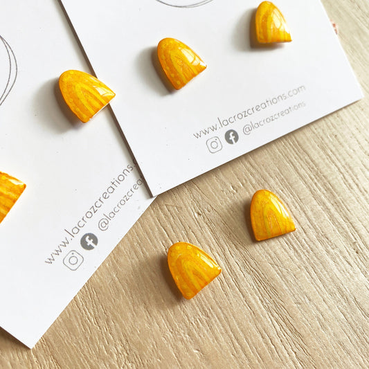 Lacroz Creations Earrings Yellow Rainbows | Mini Stud Earrings