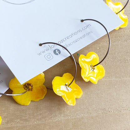Floral Blooms | Hoop Earrings - Mini