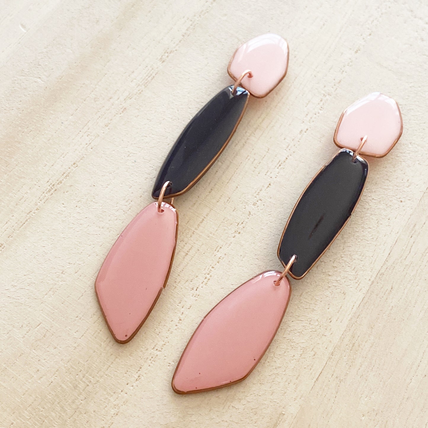 Amalfi | Pink & Navy Blue Earrings