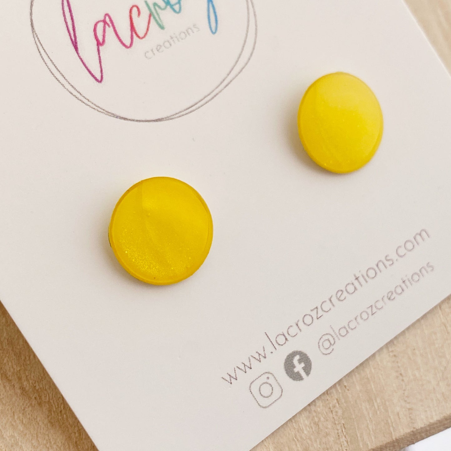 Small Stud Earrings | Yellow